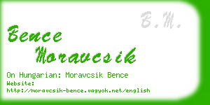 bence moravcsik business card